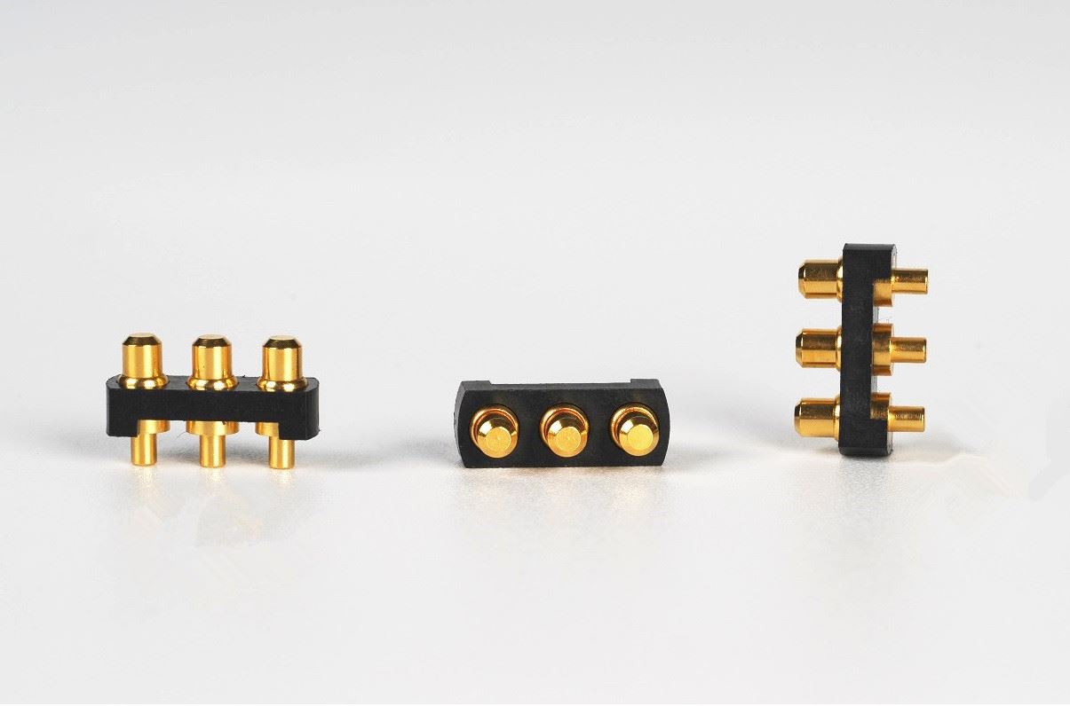 3 Pin Gold Plated Pogo Pin Connector