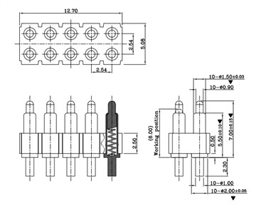 8-pins 2-red konektor